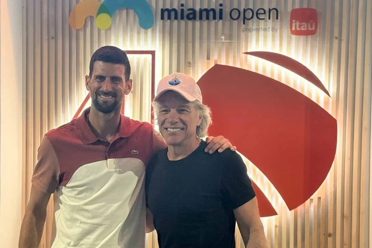 Djokovic bertemu Bon Jovi jelang penampilannya pembukanya di Miami